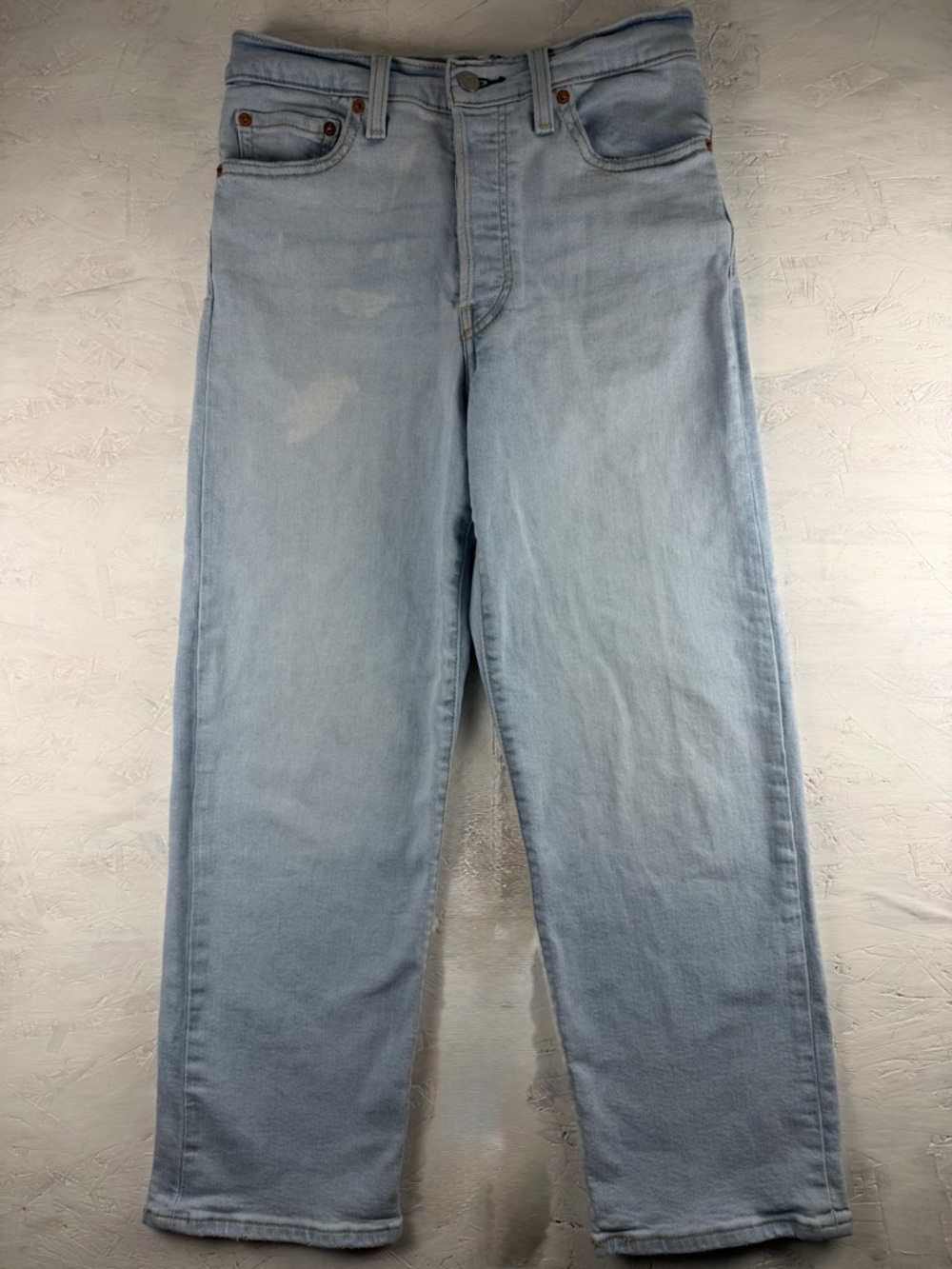 Levi’s Ribcage Straight Ankle Jeans Light Wash Women 27‎ High Rise
